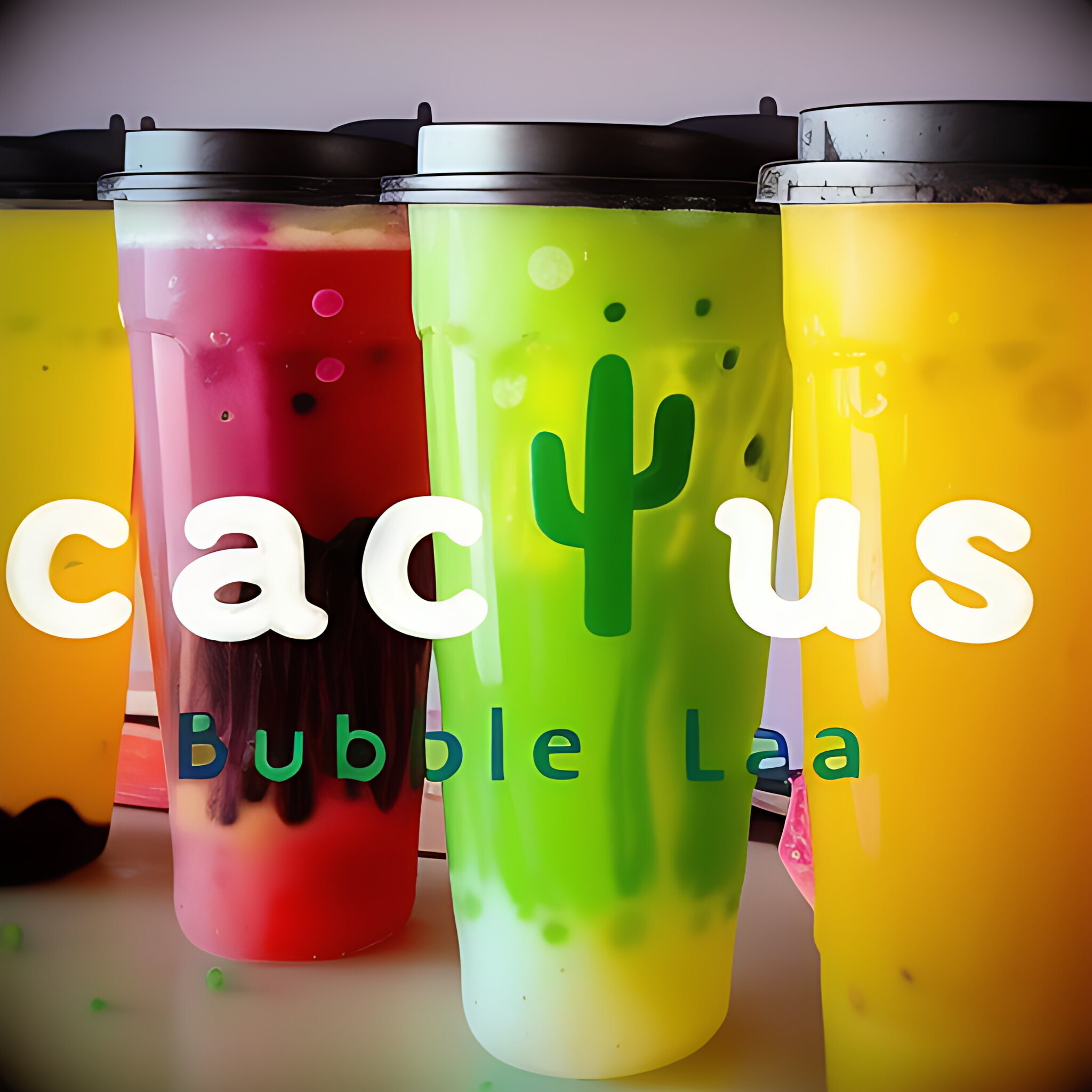 Cactus bubble tea